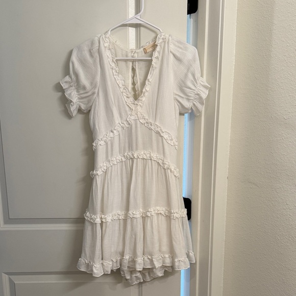 Altar'd State Dresses & Skirts - Altar'd State Cream Ruffled Mini Dress